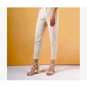 IDIFU Open Toe, Ankle Strap, Chunky 4"  Block Heel, Nude, Size 10